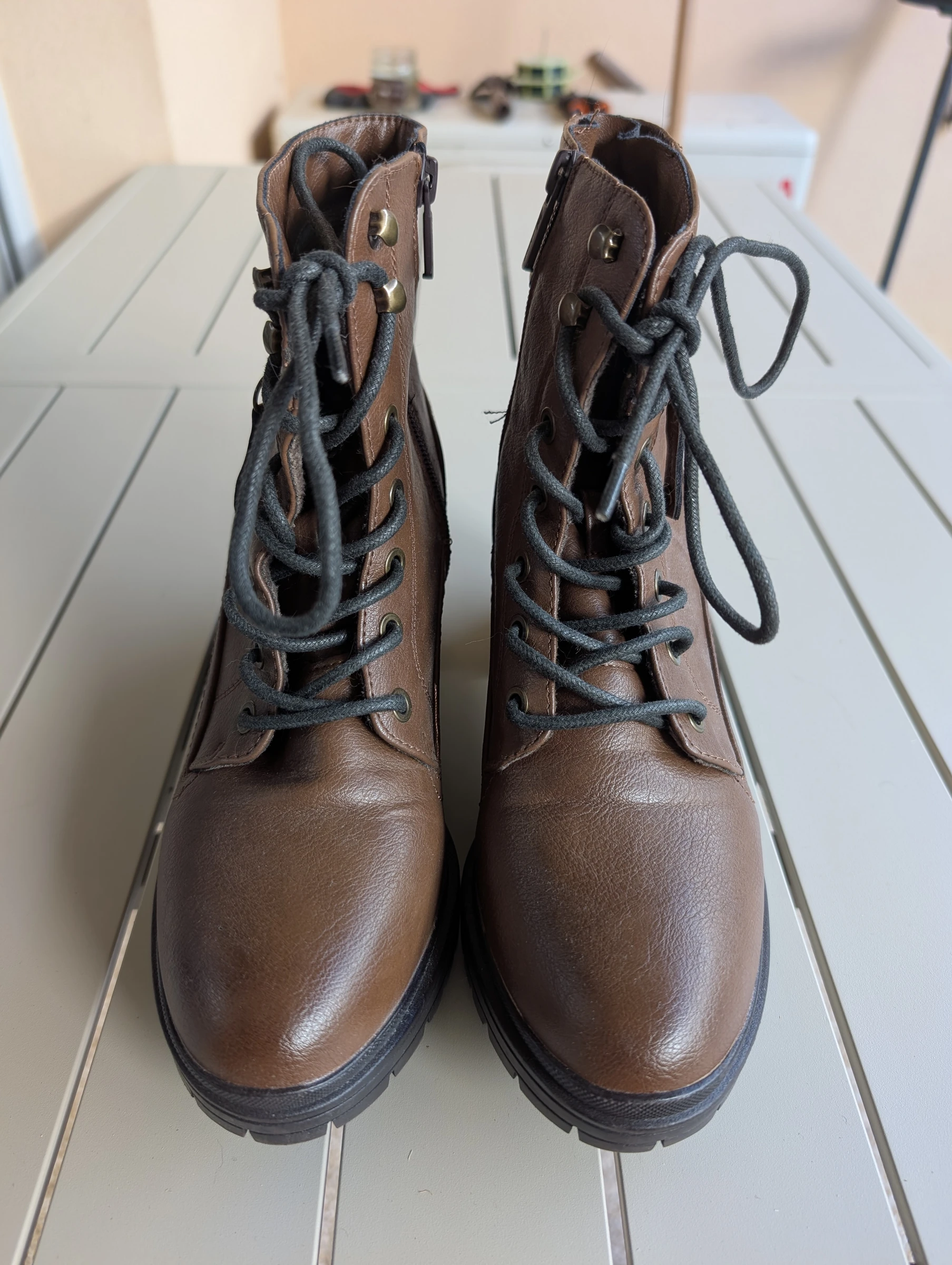 Bottines Mustang marron à talons – Taille 39